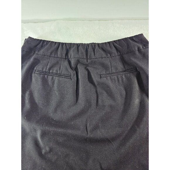 Women's  BRIGGS A-Line Skirt Pull on Elastic Waist Knee Length  Black SZ 10 - Picture 4 of 6